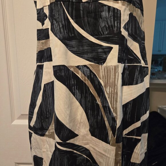 Weekend Max Mara Sleeveless Cotton Printed Geometric Shift Dress Size 12 - Picture 9 of 16